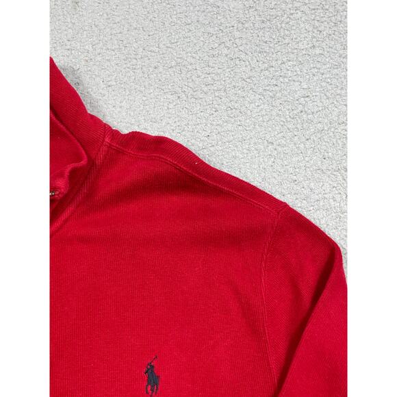 Polo Ralph Lauren Mens Size XL Red 1/4 Zip Pullover Shirt - Picture 7 of 12